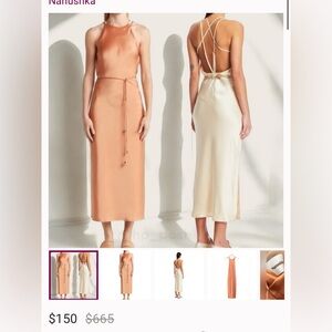 Nanushka satin midi dress